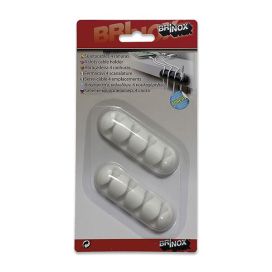 Sujetacables ranura blanco adhesivo (2 und.)