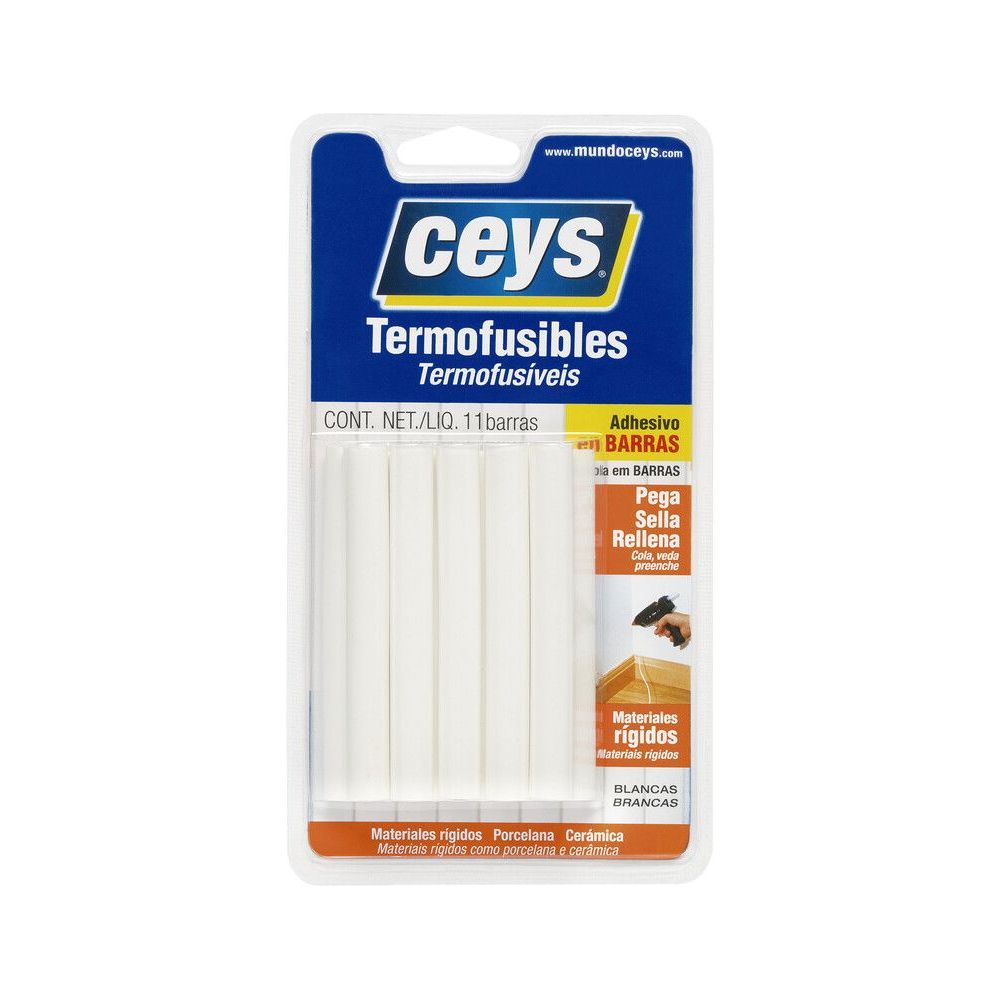 Adhesivo Barras Termofusible Blanco 11mm ceys