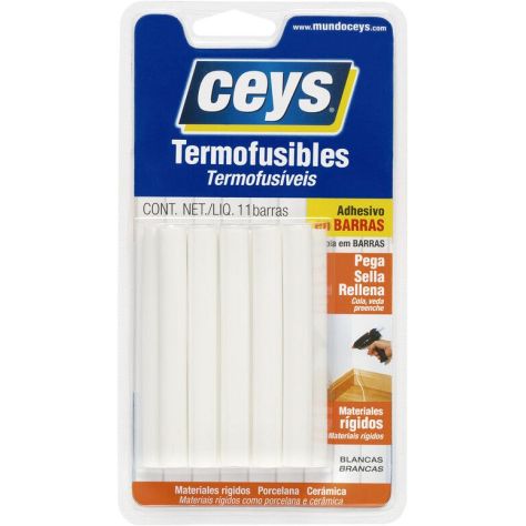 Adhesivo Barras Termofusible Blanco 11mm ceys