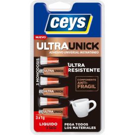 Adhesivo  universal instantáneo ultraunick 3x1gr