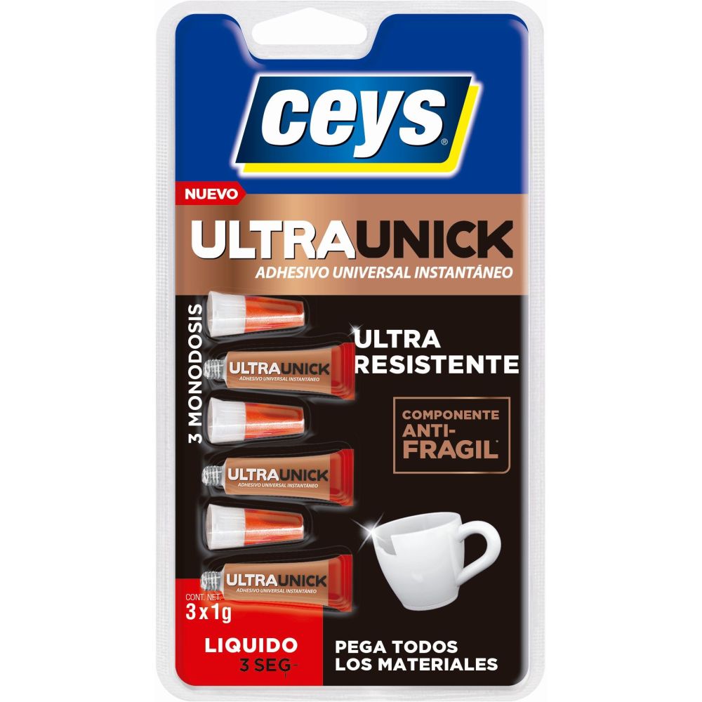 Adhesivo  universal instantáneo ultraunick 3x1gr