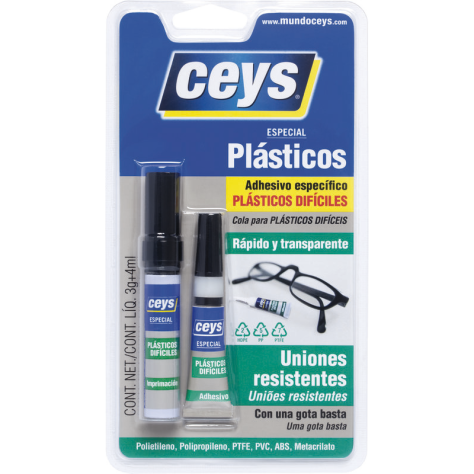 Adhesivo Especial Plásticos Difíciles Ceys 3g + 4ml