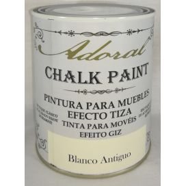 Pintura efecto tiza chalk paint blanco antiguo