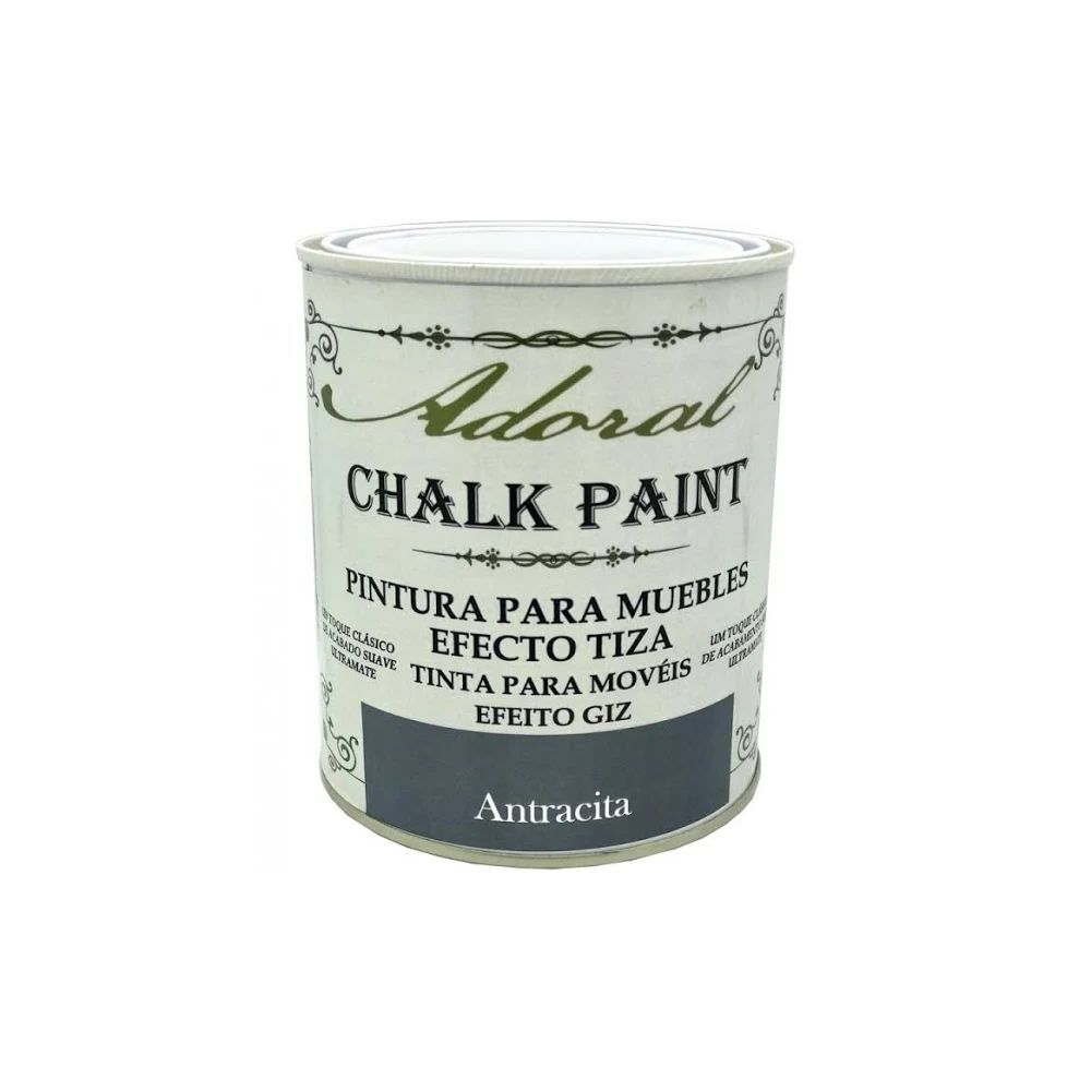 Pintura efecto tiza chalk paint antracita
