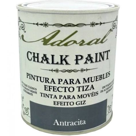 Pintura efecto tiza chalk paint antracita