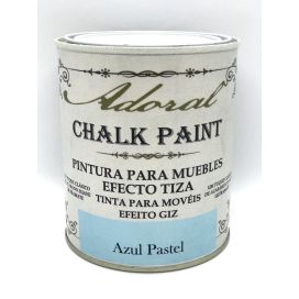 Pintura efecto tiza chalk paint azul pastel