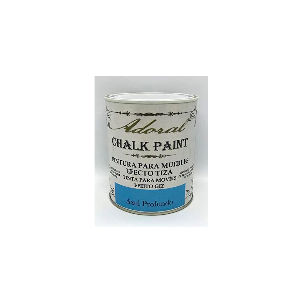 Pintura efecto tiza chalk paint azul profundo