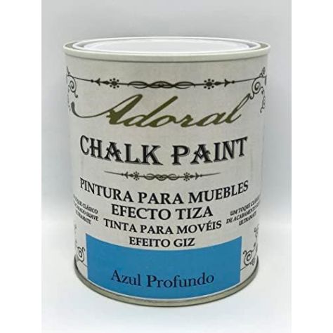 Pintura efecto tiza chalk paint azul profundo