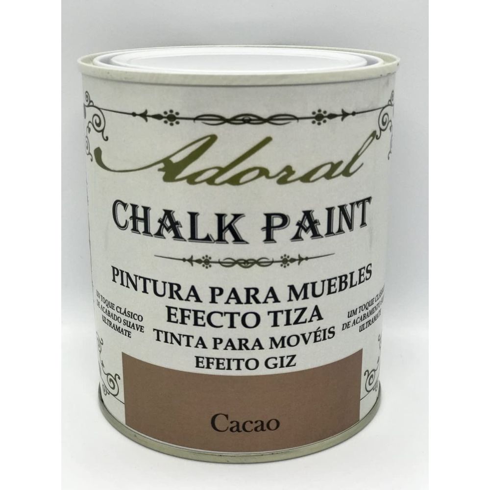 Pintura efecto tiza chalk paint cacao