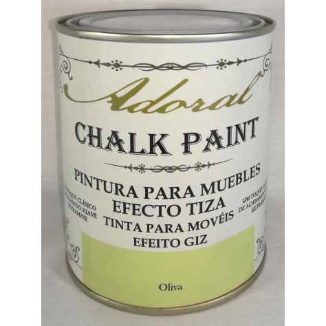 Pintura efecto tiza chalk paint oliva