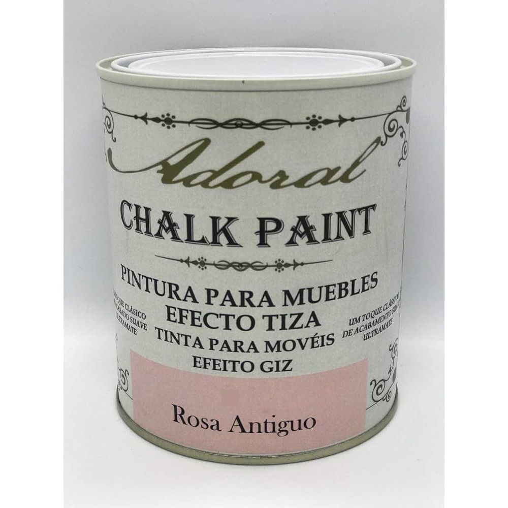 Pintura efecto tiza chalk paint rosa antiguo