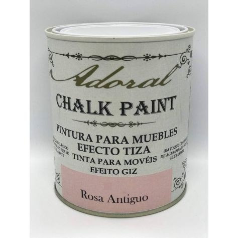 Pintura efecto tiza chalk paint rosa antiguo