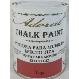 Pintura efecto tiza chalk paint teja