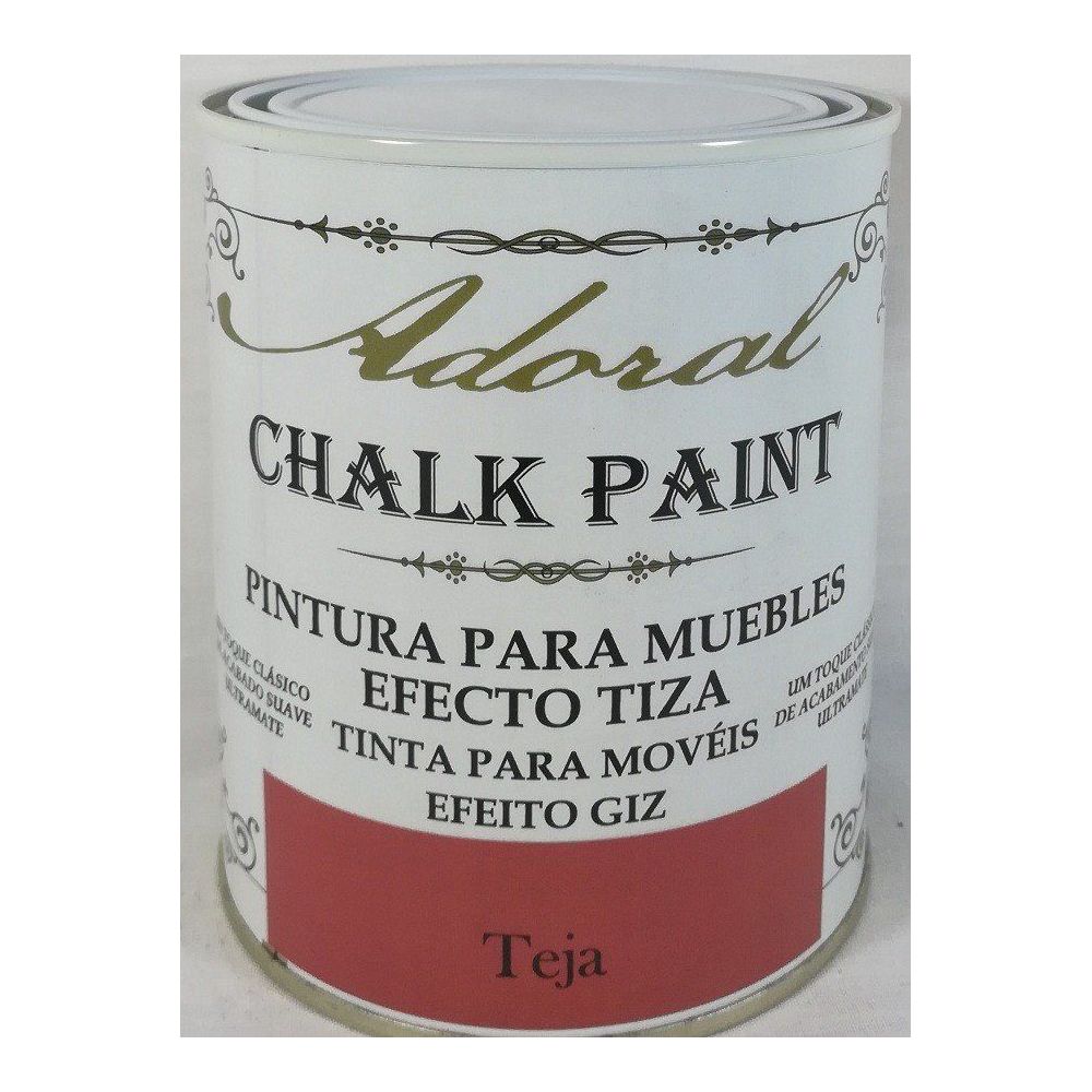 Pintura efecto tiza chalk paint teja