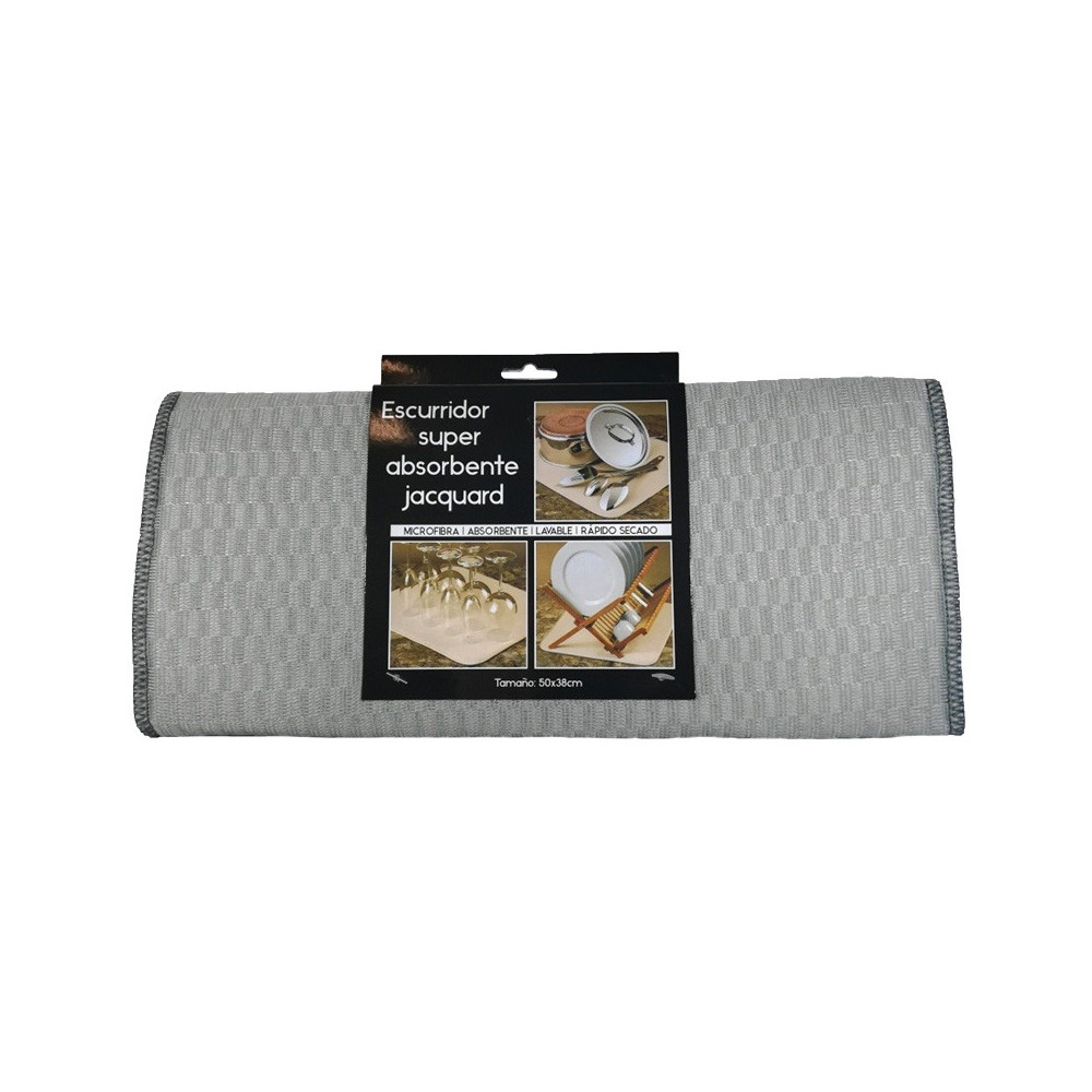 Escurridor super absorbente liso ceniza